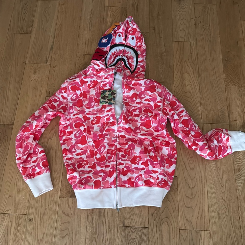 Pink bathing ape zip up bape